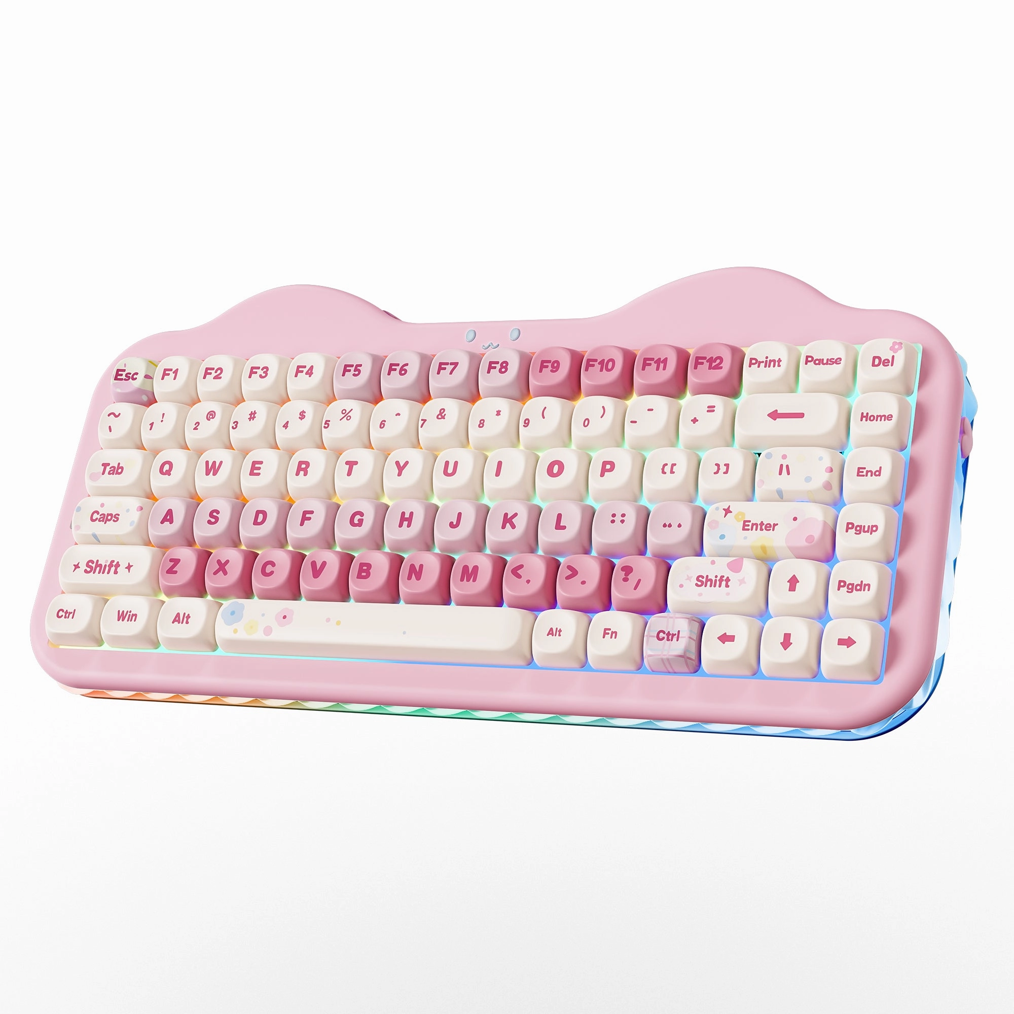 Premium Typing Experience Kit Linux Mechanical Keyboard YUNZII C75 Cake Meow Wireless Mechanical Keyboard