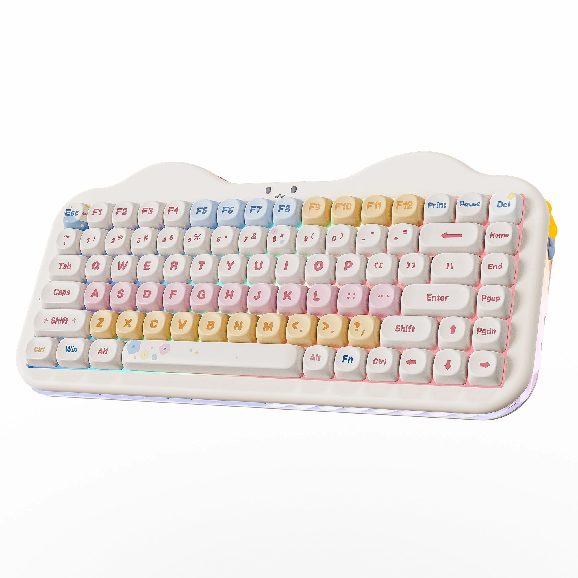 Gaming Desk Setup Essentials Fast Actuation Setup YUNZII C75 Cake Meow Wireless Mechanical Keyboard