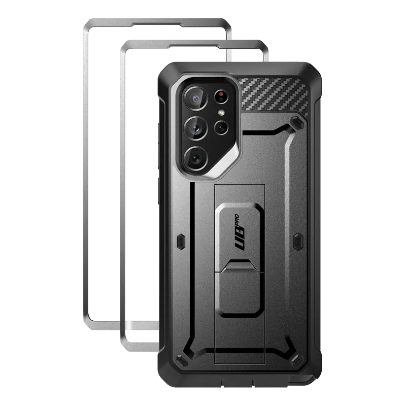 Lightweight texture Galaxy S22 Ultra Unicorn Beetle PRO Screen Protector Case-Black