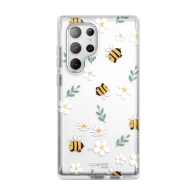 Anti Slip Galaxy S23 Ultra Cosmo Case-Flowers/Bees