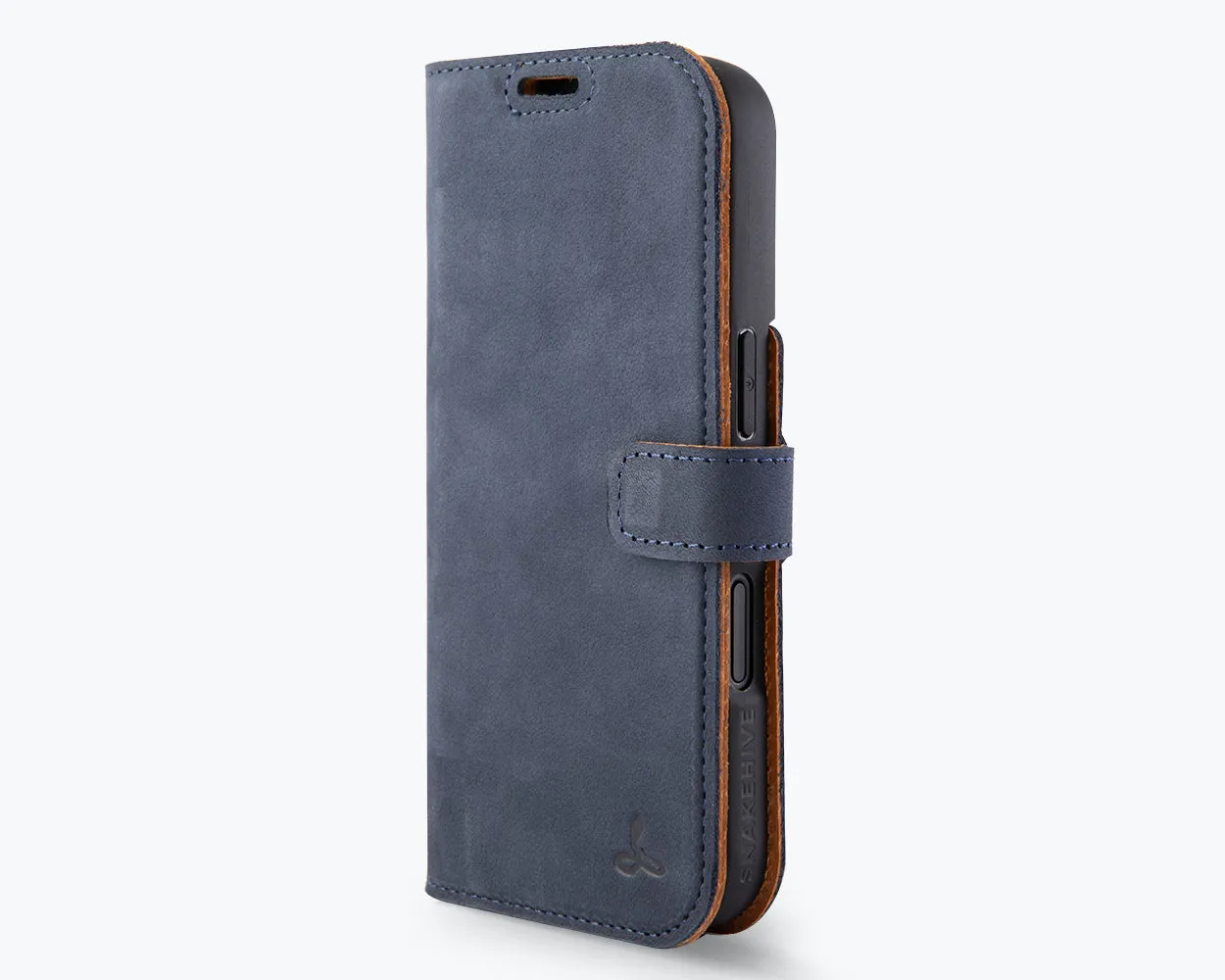 Apple iPhone 17 - Vintage Leather Wallet Phone Case Minimal Finish