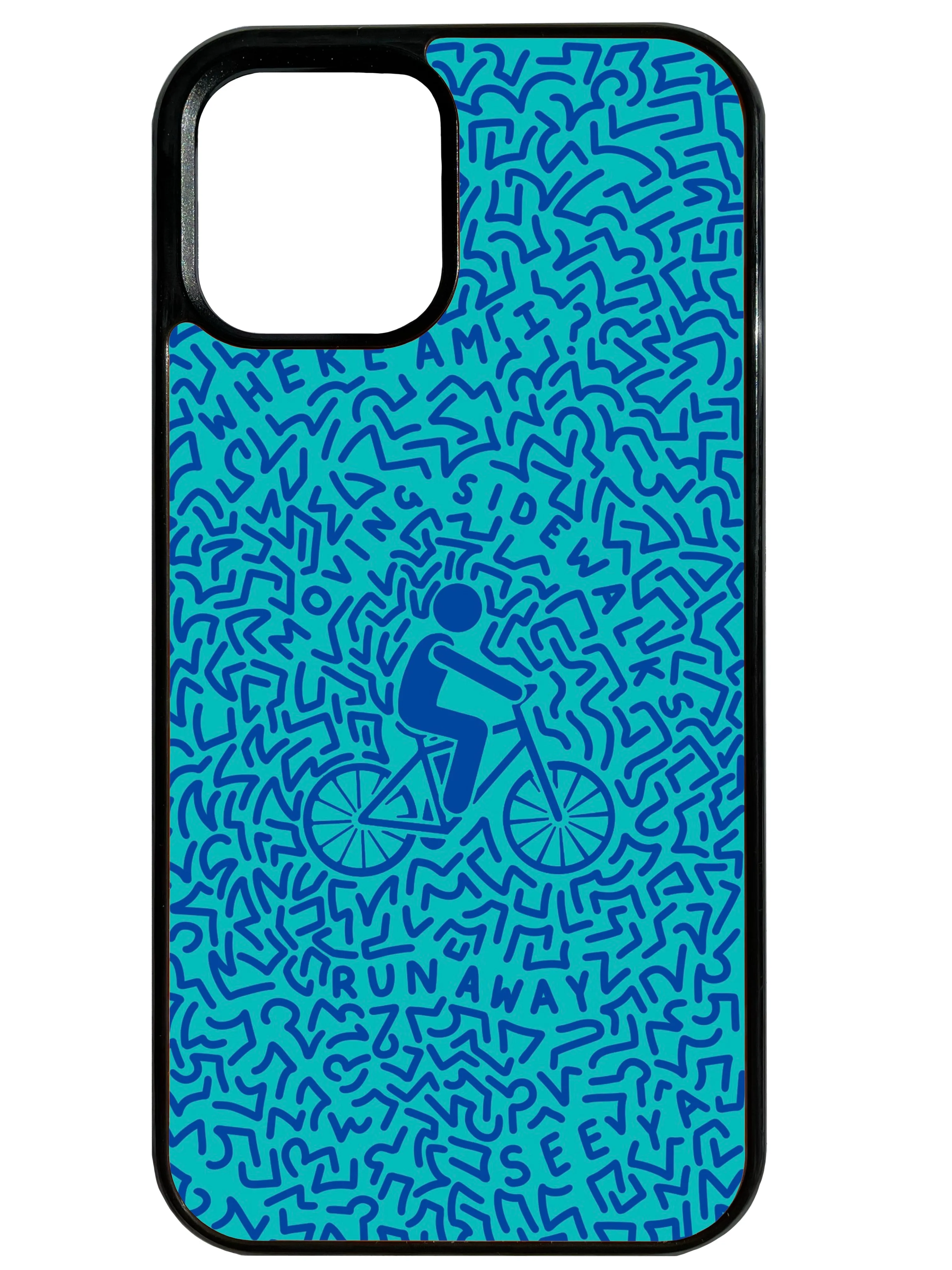 Bicycle Man in Blue Phone Case easy installation Premium Material