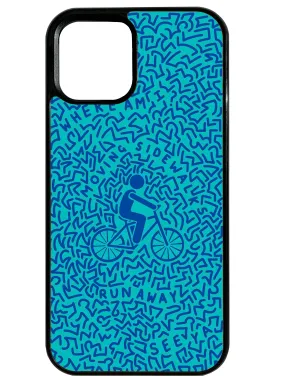 Bicycle Man in Blue Phone Case Soft Detail Layer Smooth Layer