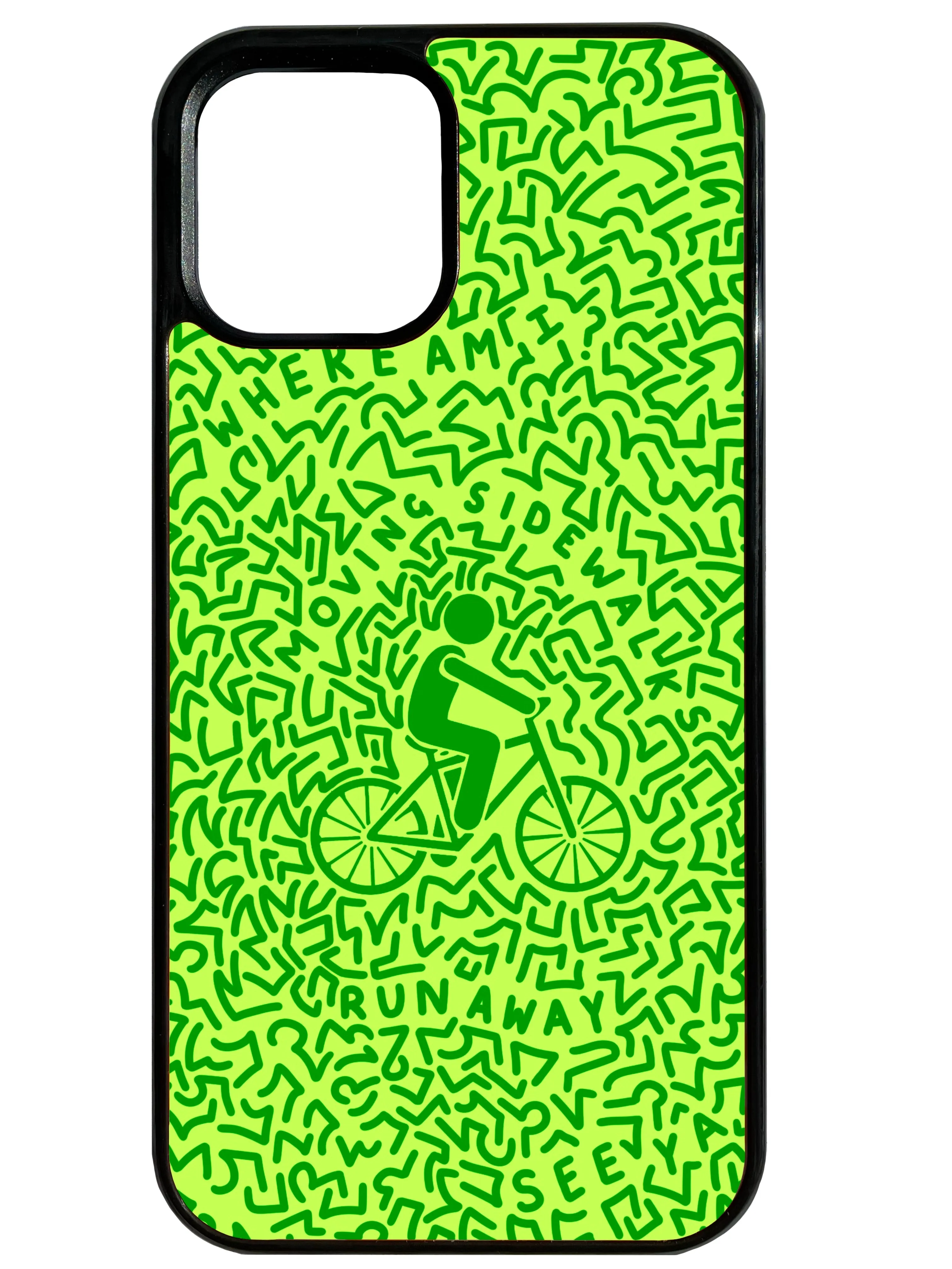 Bicycle Man in Green Phone Case Matte Design Texture