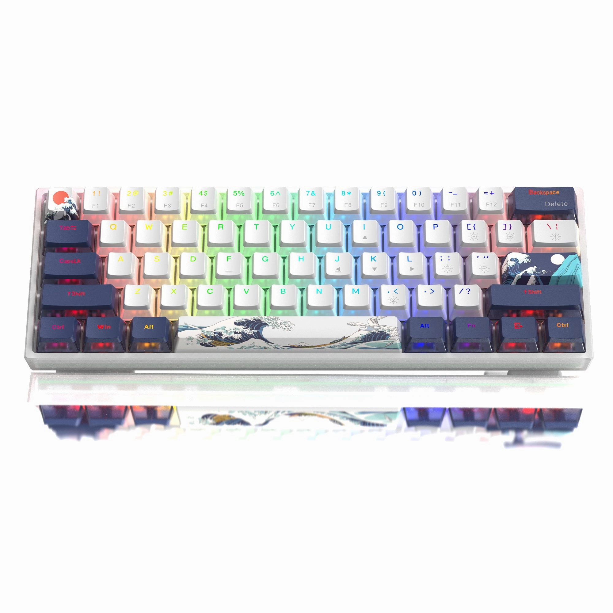 Optical Key Switch Chroma RGB Sync Womier WK61 V2 60% Hot-Swappable RGB Mechanical Wired Gaming Keyboard (5 Colors)