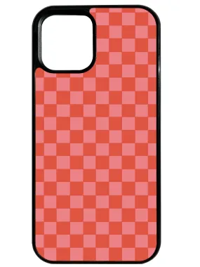 Chequer in Pink and Red Phone Case Anti scratch Grip Assist