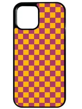 Elegant Build Chequer in Yellow and Purple