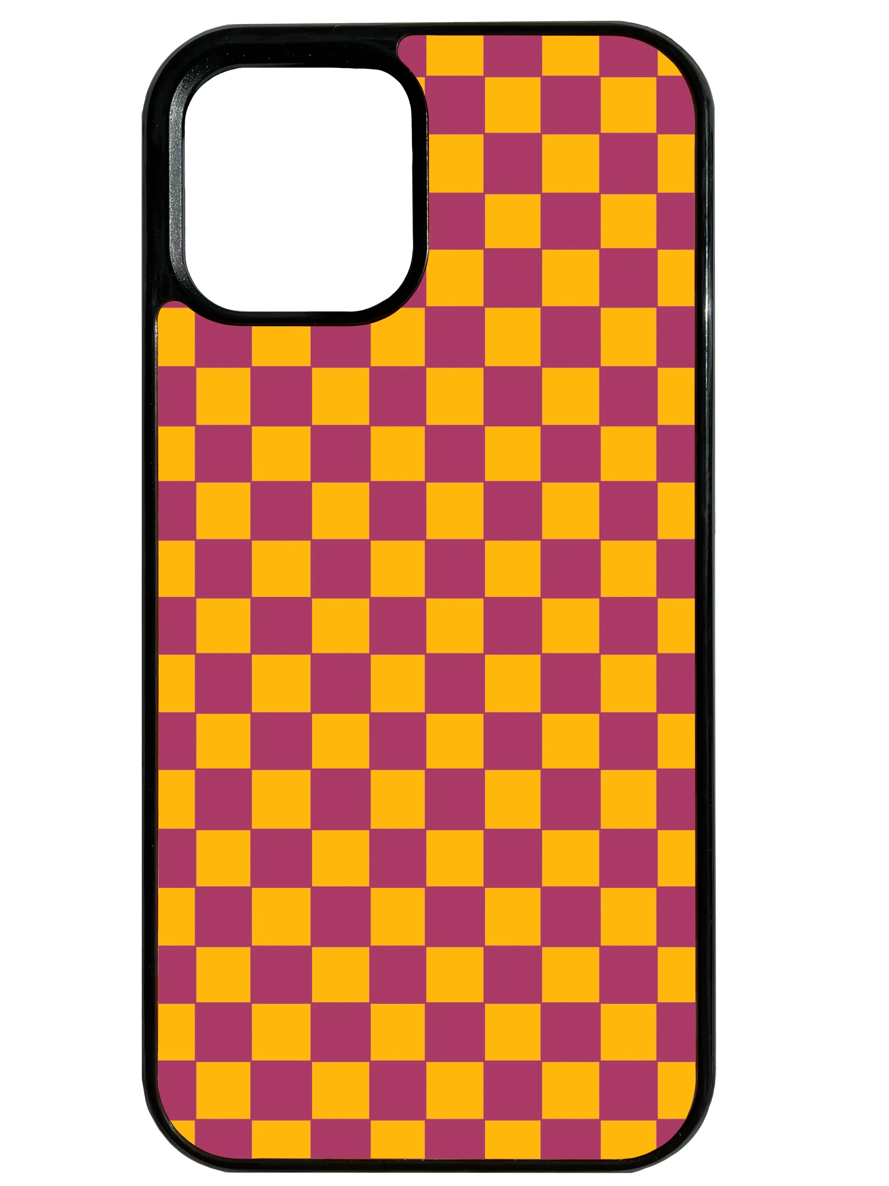 Elegant Build Chequer in Yellow and Purple