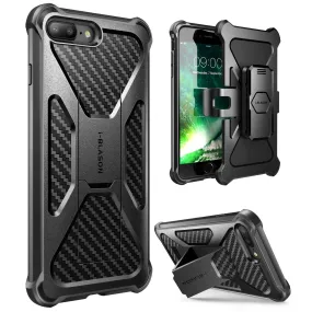Stylish Grip Texture iPhone 7 Transformer Case-Black