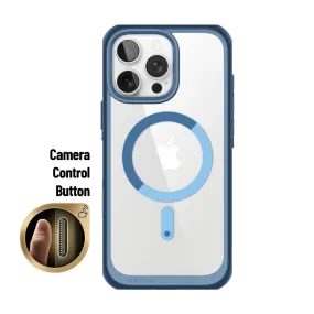 iPhone 16 Pro Max 6.9 inch Unicorn Beetle MAG Slim Clear MagSafe Camera Control Button Case-Blue Modern Form Modern Design Texture