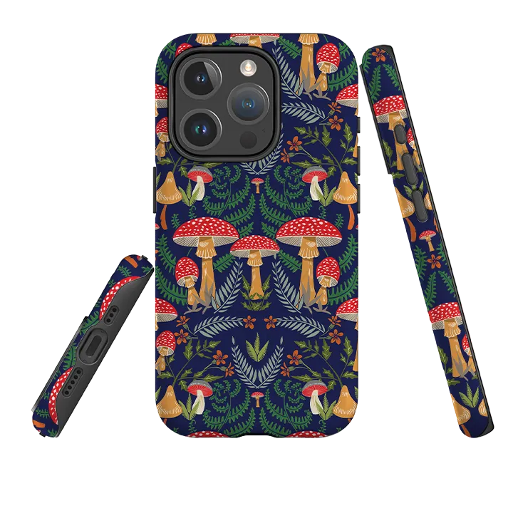 iPhone MagSafe Tough Case - Mushroom Magic By Kate Heiss Flexible Texture