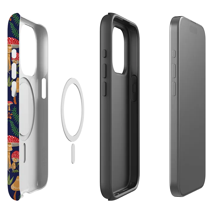 iPhone MagSafe Tough Case - Mushroom Magic By Kate Heiss Durable Edge Finish Trendy Design