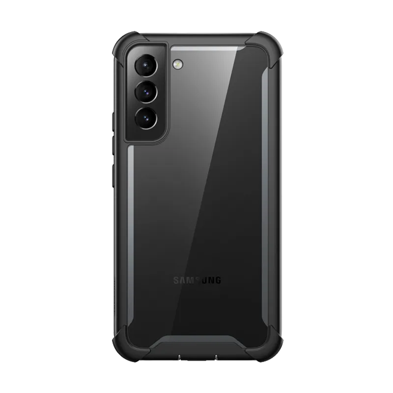 Smooth Pattern Design Universal Fit Galaxy S22 Ares Clear Rugged Case - Black