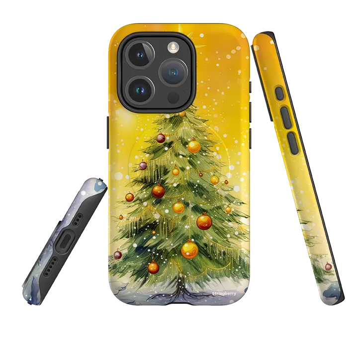 iPhone MagSafe Tough Case - Underneath The Xmas Tree Matte Look Flexible Pattern Texture