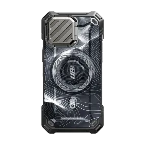 Protective Texture Layer Soft Edge Detail iPhone 15 Pro Max 6.7 inch Unicorn Beetle MAG XT MagSafe Case- Black Ripple