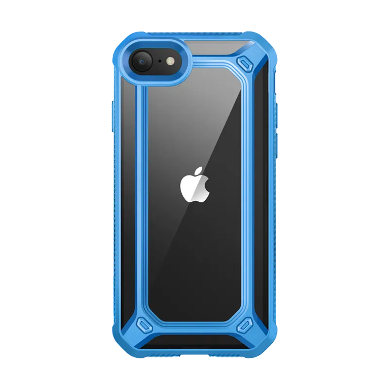 iPhone 7 / 8 Unicorn Beetle Exo Clear Case-Blue Soft Finish Clear Frame