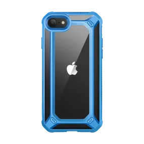 iPhone 7 / 8 Unicorn Beetle Exo Clear Case-Blue Soft Finish Clear Frame