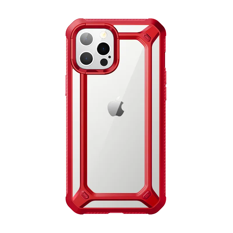 iPhone 12 Pro 6.1 inch Unicorn Beetle Exo Clear Case-Red Lightweight texture Smooth Design