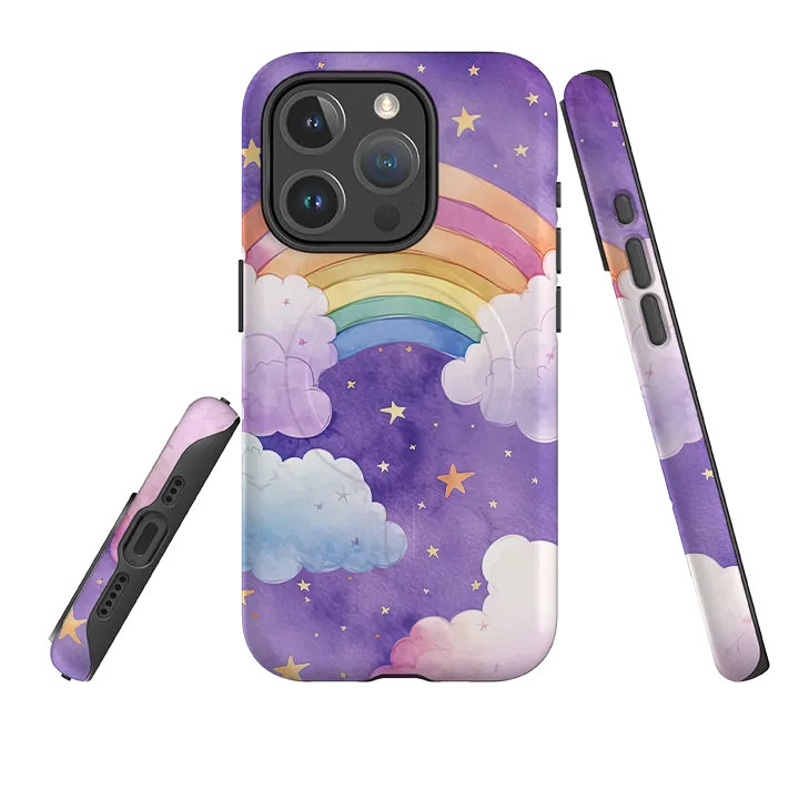 iPhone MagSafe Tough Case - Rainbow Clouds High End Look Grip Safe
