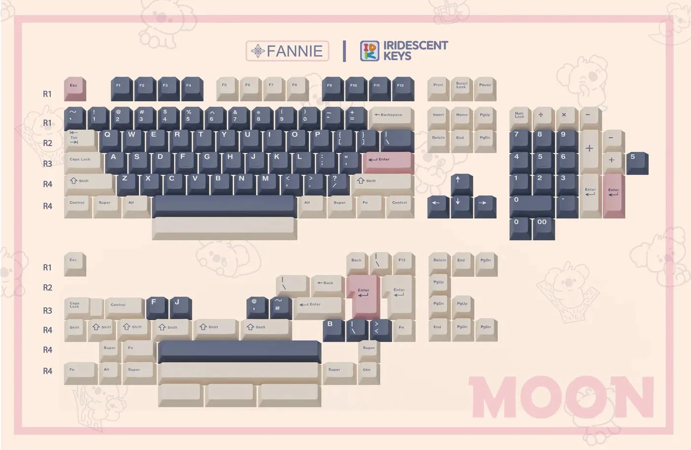 IDK KOALA PBT DYE-SUBLIMATION KEYCAP Mechanical Typing Comfort