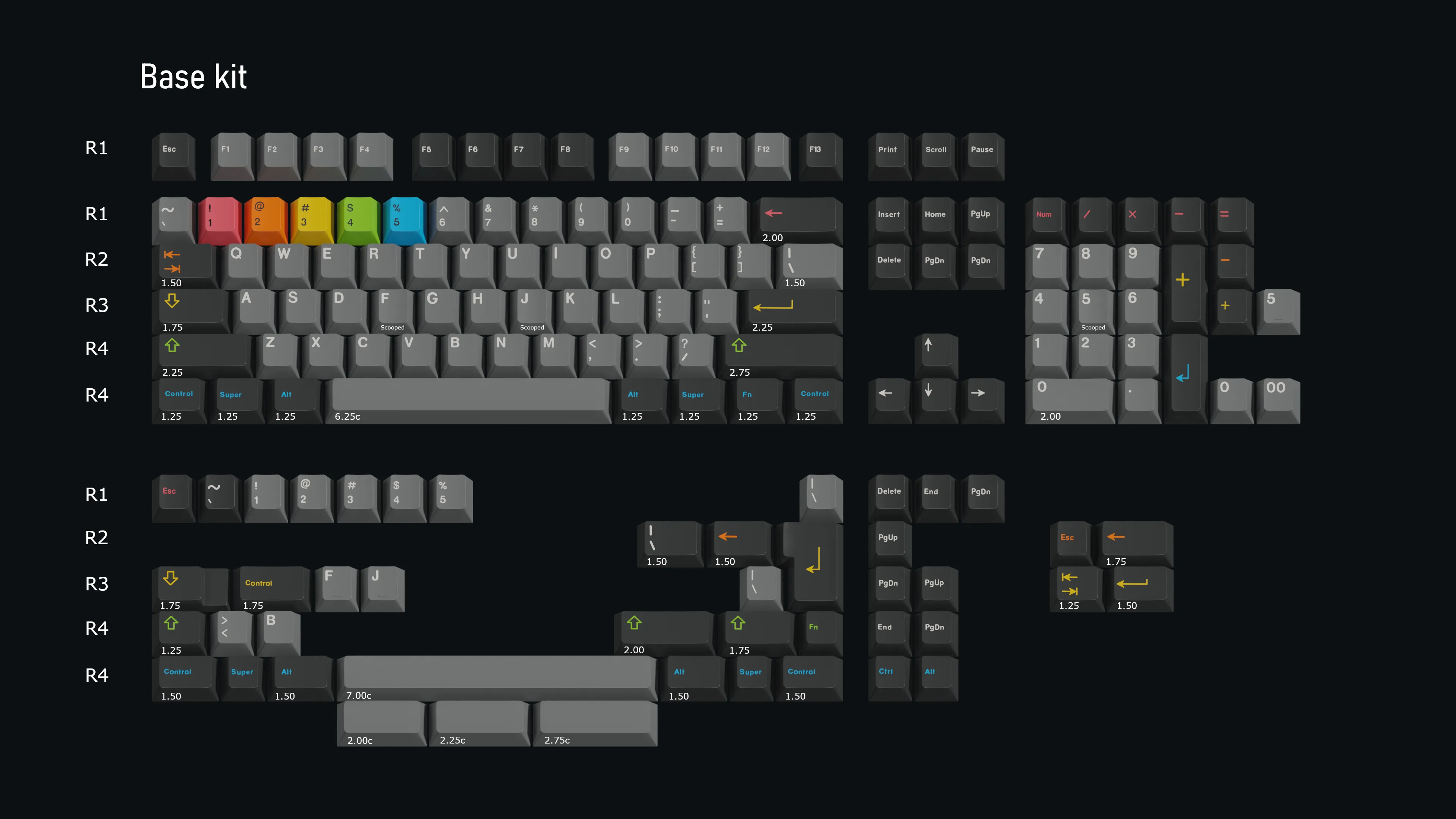 Low Profile Mechanical Breathing Lighting KEYKOBO INSTANT ABS DOUBLE-SHOT KEYCAP SET