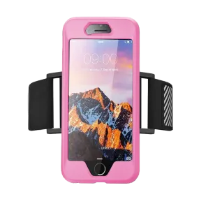 Scratch Block Durable Layer iPhone 8 Athletic Armband-Pink