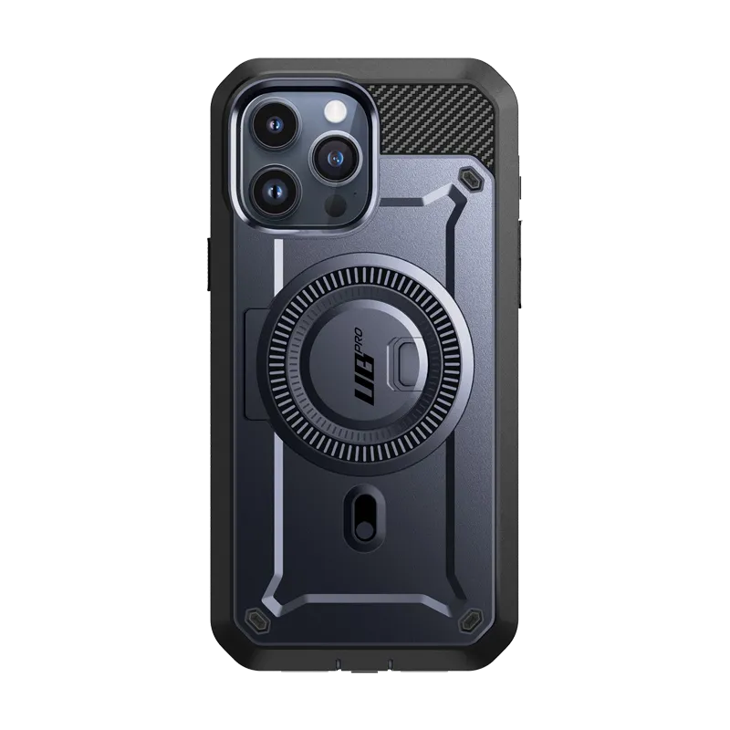 Anti Slip Matte Layer iPhone 15 Pro Max 6.7 inch Unicorn Beetle PRO MAG Rugged MagSafe Case-Dark Blue