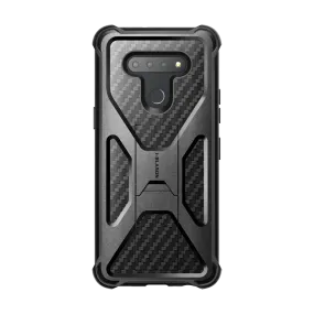 Rugged Texture Design Stylish Surface Design LG K51 Transformer Rugged Bumper Case-Black