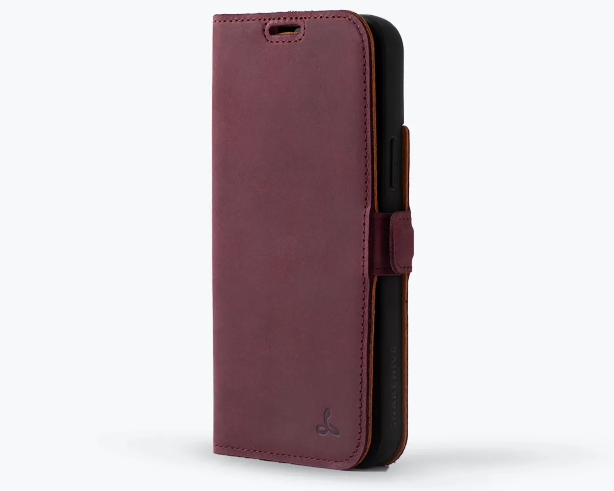 Apple iPhone 15 Plus - Vintage Leather Wallet Phone Case (Side Clasp) Luxury Finish