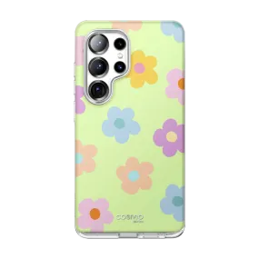 Galaxy S25 Ultra Cosmo Cute Case -Pastel Flowers Protective Covering