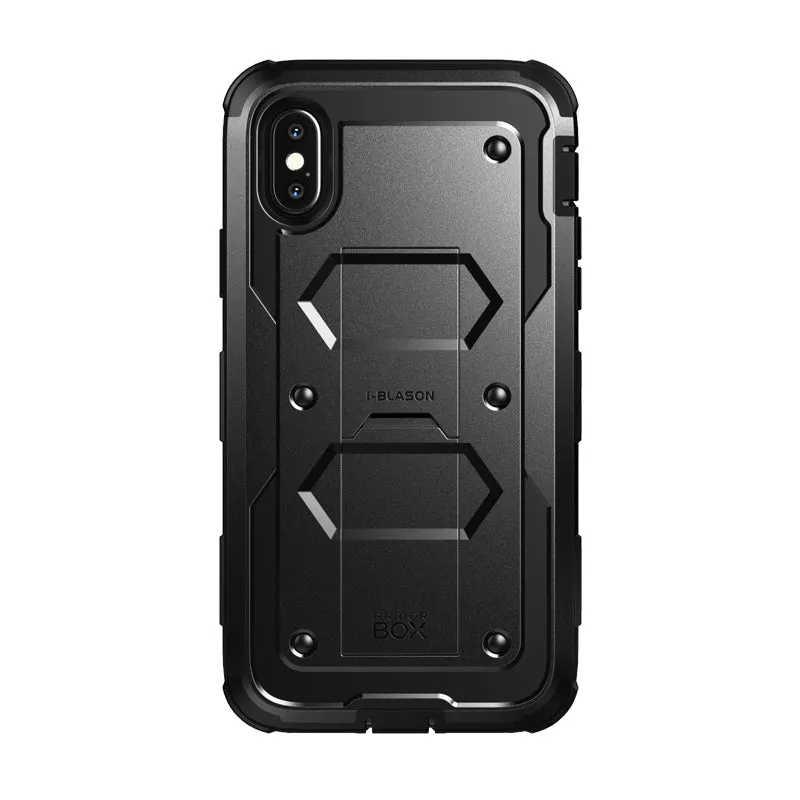 Soft Grip Layer Modern Look Finish iPhone XS | X Armorbox Case-Black