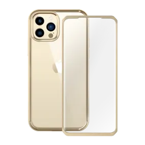 Luxury Look iPhone 13 Pro Max 6.7 inch Unicorn Beetle Edge with Screen Protector Clear Case-Gold