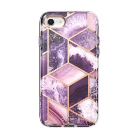 iPhone 8 | 7 Cosmo Case-Marble Purple Hybrid Edge Gloss Finish