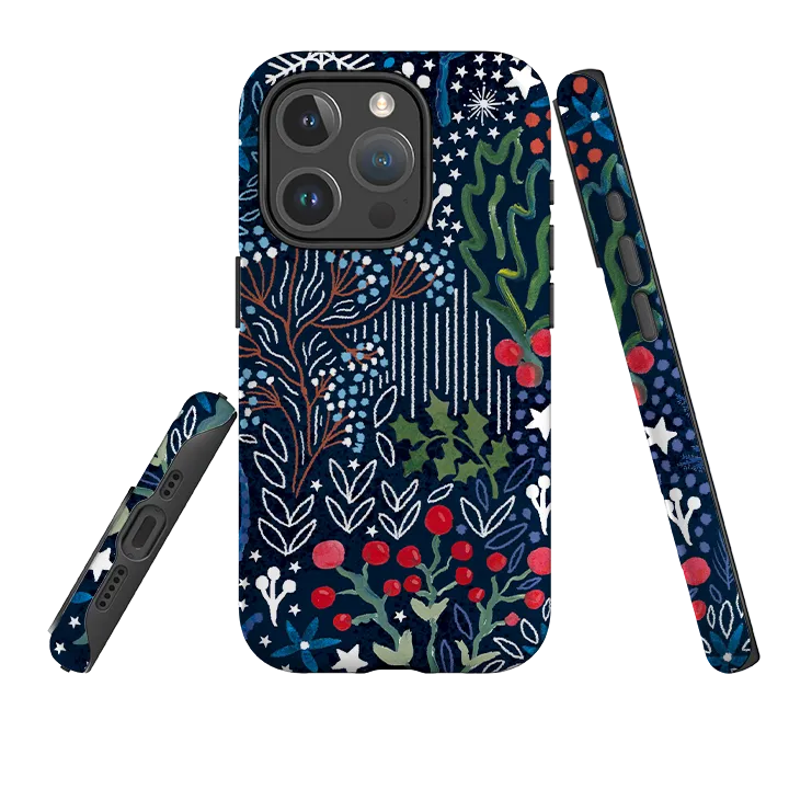 iPhone MagSafe Tough Case - Winter Flowers II By Emma Frances Grant Clean Texture Minimal Detail Texture
