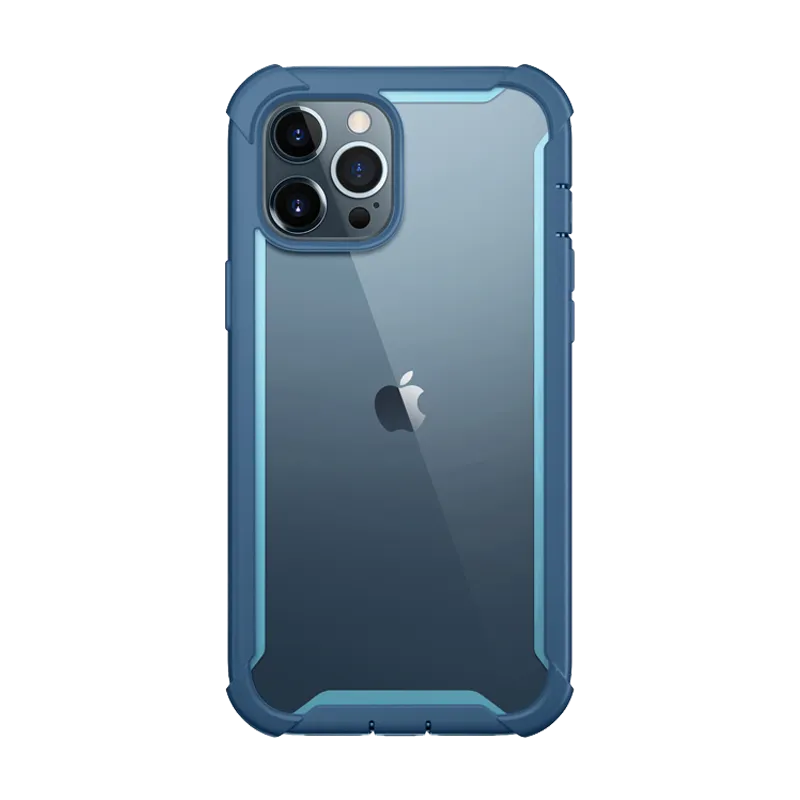 iPhone 12 Pro Max Ares Case - Blue Shock Guard Transparent Look
