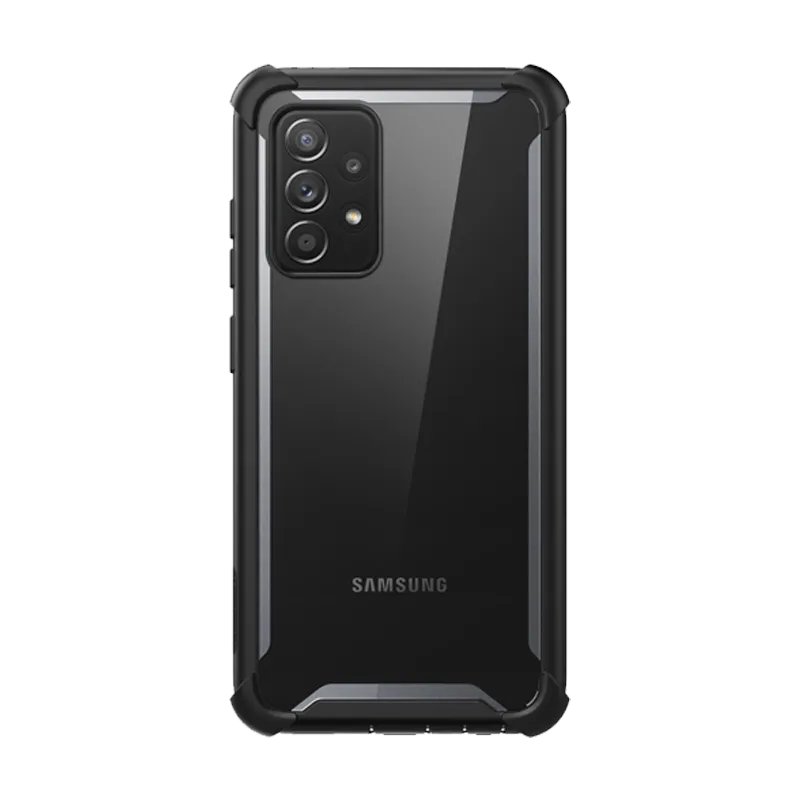 Galaxy A52 Ares Clear Rugged Case - Black Matte Design Texture Refined Style