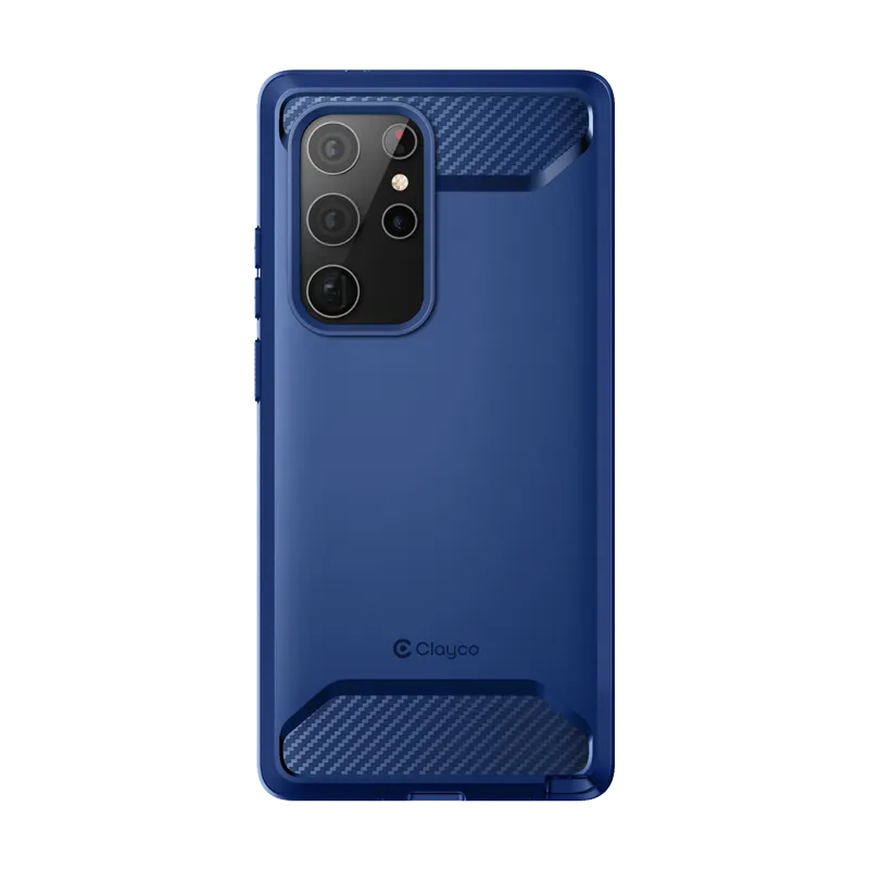 Clayco Samsung Galaxy S22 Ultra Xenon Full-Body Rugged Case with Screen Protector-Blue Drop Defense Everyday Style