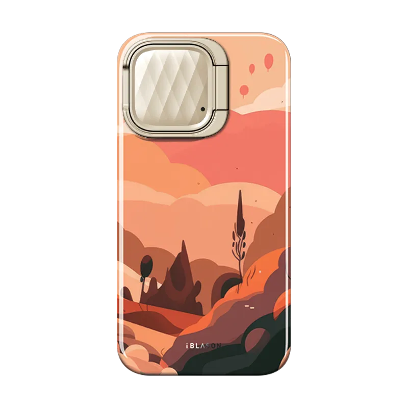 Office Accessory Colorful Finish iPhone 15 Pro Max Cosmo Mag Case - Mountain Sunset