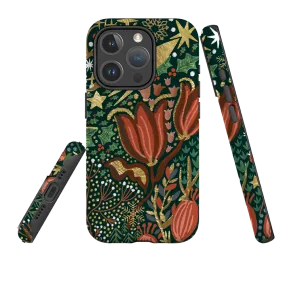 Rugged Frame Vivid colors iPhone MagSafe Tough Case - Winter Deer III By Emma Frances Grant