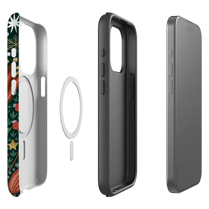 Elegant Surface Texture iPhone MagSafe Tough Case - Winter Deer III By Emma Frances Grant