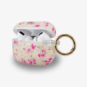 Cottage Floral Pink AirPods Case Tactile Feel Color Gradient