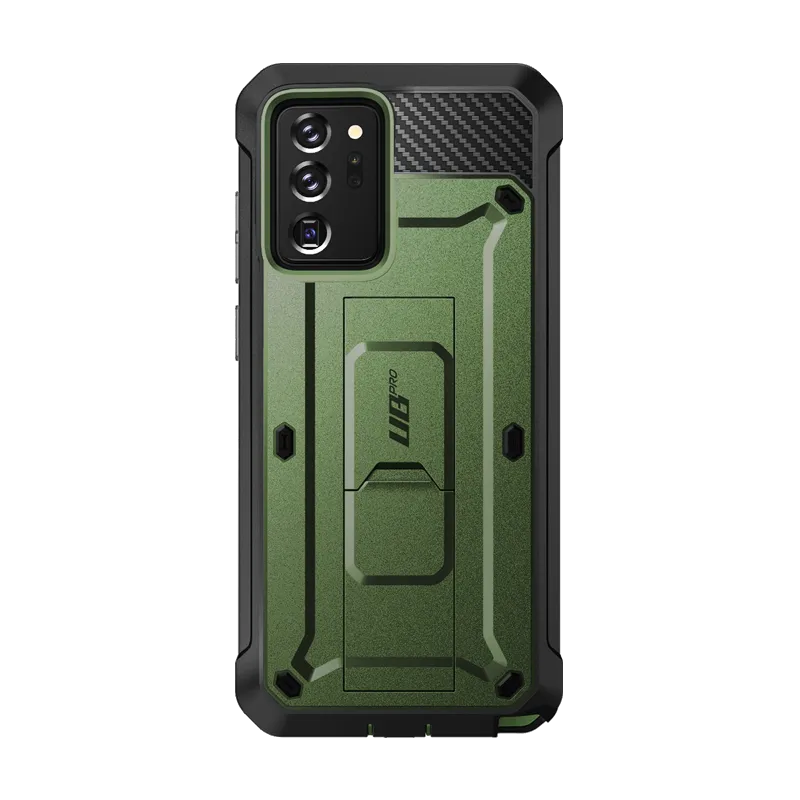 Soft Finish Texture Galaxy Note20 Ultra Unicorn Beetle PRO Rugged Holster Case-Dark Green