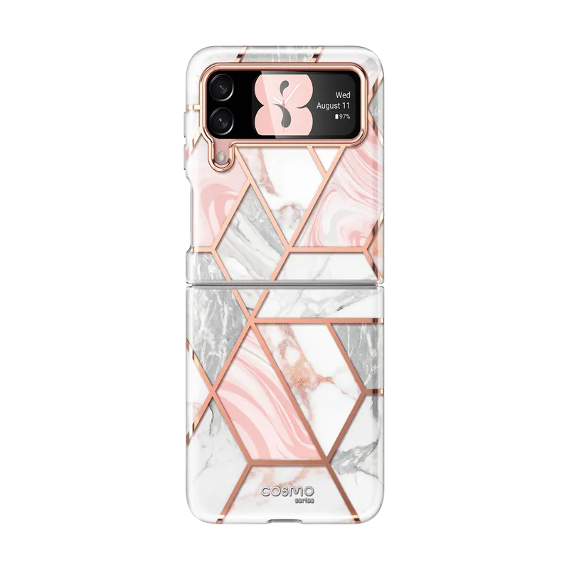 Galaxy Z Flip4 Cosmo - Marble Pink Modern Edge Layer