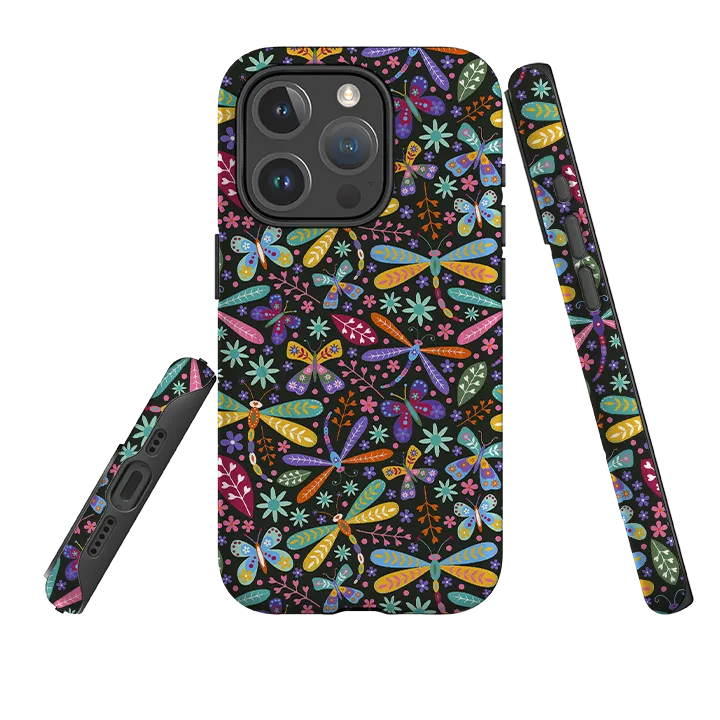 Protective Craft iPhone MagSafe Tough Case -  Dragonflies Multi By Suzy Taylor
