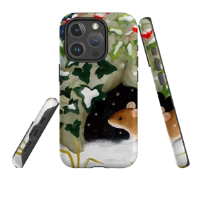 Soft Look Texture iPhone MagSafe Tough Case - Winter Mouse By Bex Parkin