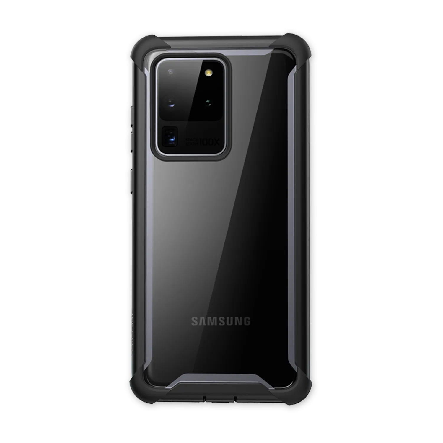 Shock shield Protective Touch Galaxy S20 Ultra Ares Clear Rugged Case - Black