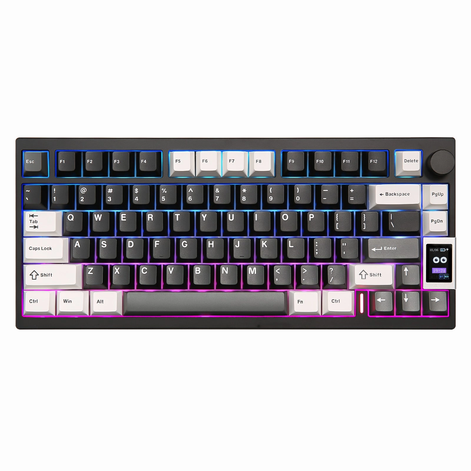 YUNZII AL80 QMK/VIA Aluminum LCD Mechanical Keyboard Mechanical Feel Setup