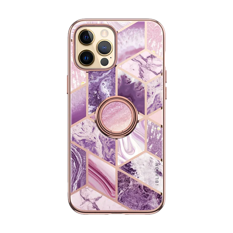 Smooth Grip Layer iPhone 13 Pro Max Cosmo Snap Case - Marble Purple