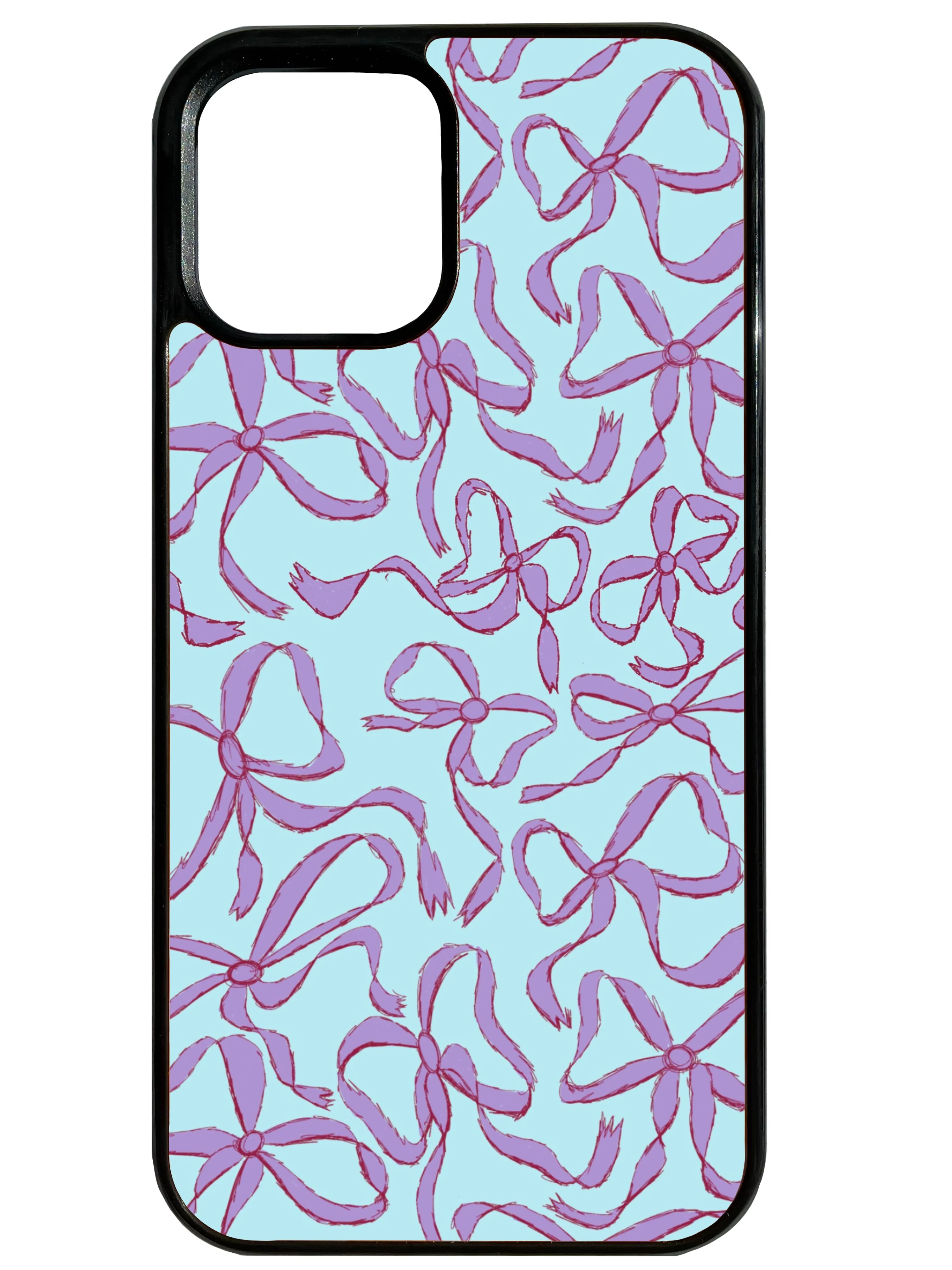 Put A Bow On It! in Blue & Purple Phone Case Soft Detail Layer
