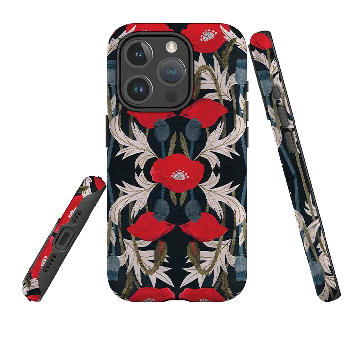 Protective Outline iPhone MagSafe Tough Case - Poppy By Tracey English